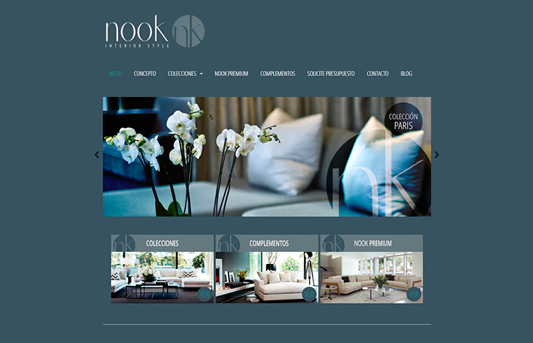 Diseño y creación de web Home NOOK INTERIOR STYLE