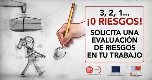 Ilustración y diseño carteles Campaña PREVENCION UGT MADRID 2